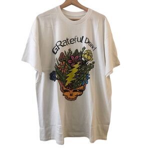 Grateful Dead Skull Tshirt White Men's Size Large